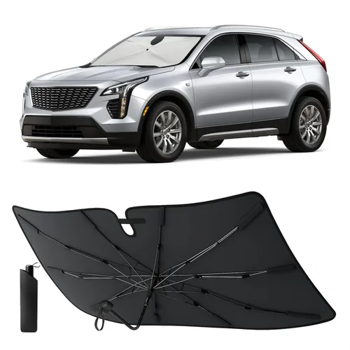 Vista 60 de EcoNour Parasol plegable para parabrisas de Mazda 3 2014-2016 2017 2018, parasol para ventana delantera de automóvil, protección UV, bloqueador