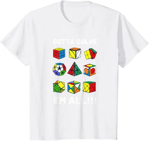 Vista 27 de Camiseta competitiva Puzzle Cube Gotta Solve Em All Speed Cubing