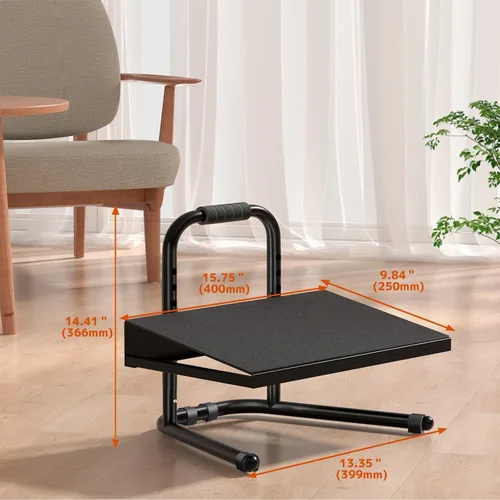 Vista 3 de Reposapiés para debajo del escritorio con mango de agarre suave