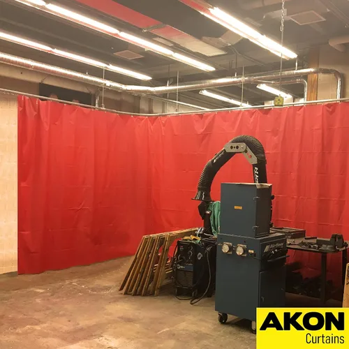 Vista 8 de Akon - Cortinas divisoras de garaje con riel, paneles de vinilo