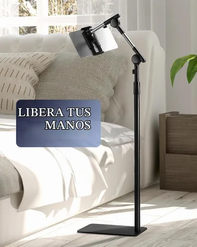 Vista 6 de SHUWEI Soporte de suelo para tableta, altura ajustable de 63 pulgadas, se