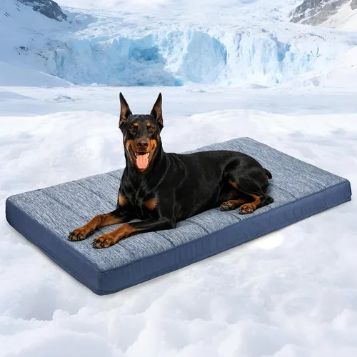 Vista 21 de Tapete refrescante para perros pequeños, almohadilla ortopédica de espuma viscoelástica de 24 x 18 pulgadas para verano, QMAX>0.5, almohadilla