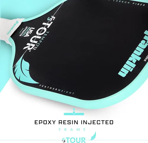 Vista 4 de Franklin Sports Paletas de pickleball Pro - FS Tour Serie Featherweight Paddles - Aprobado por Pickleball de Estados Unidos - Superficie de fibra