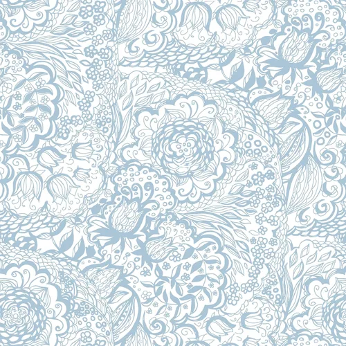 Vista 9 de Papel tapiz azul para despegar y pegar, papel de pared floral bordado bohemio, papel de contacto para dormitorio, baño, papel tapiz azul marino