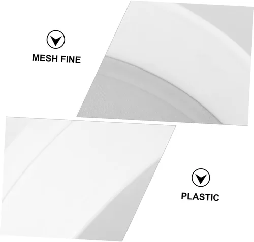Vista 5 de 1 colador redondo de acero inoxidable de malla fina para hornear uso en cocina y cocinar tamiz de harina color blanco herramienta de cocina