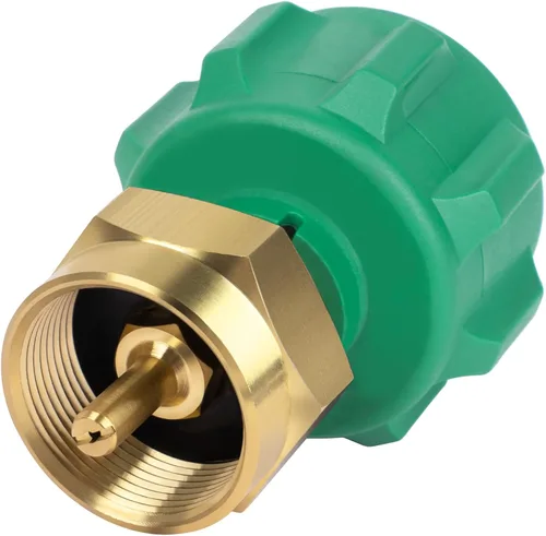 Vista 8 de GASPRO Adaptador de recarga de propano, llena botellas de 1 libra de tanque de 20 libras, fácil de usar, latón macizo