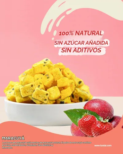 Vista 5 de Fruta de la pasión liofilizada, 2 onzas, trozos de maracuyá para pasteles, bebidas y alimentos para hornear