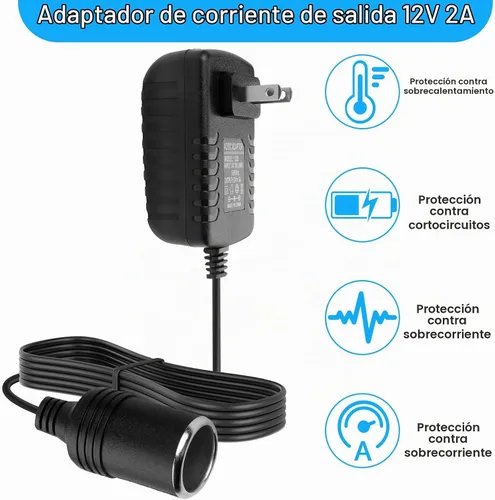 Vista 3 de Convertidor de CA a CC 2A 24W Cable de alimentación del adaptador del Paquete de 1