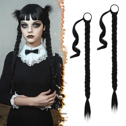 Vista 59 de Barsdar Extensión de 26 Pulgadas de Cola de Caballo Trenzada Larga con Banda Elástica - Extensiones de Cabello en Cola de Caballo Recta y Elegante