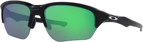Vista 2 de Oakley Gafas de sol para hombre, marco de tinta negra, lentes de iridio jade, 2.362in