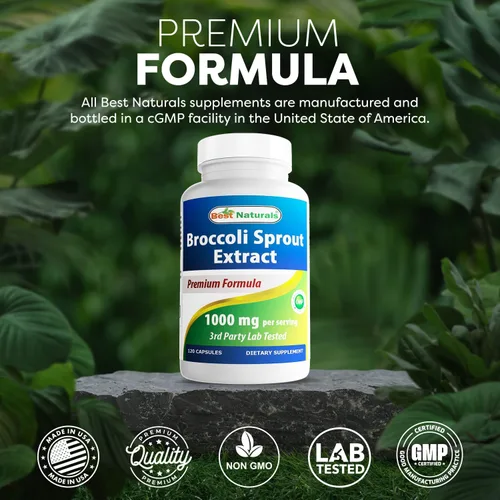 Vista 5 de Best Naturals Extracto de brotes de brócoli, 1000 mg, 120