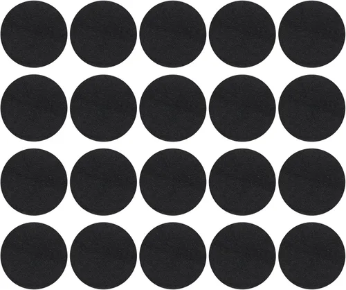 Vista 6 de PATIKIL Almohadilla de quemador de incienso de 1.8 pulgadas de diámetro, paquete de 20 soportes de incienso de aluminio negro para recoger cenizas