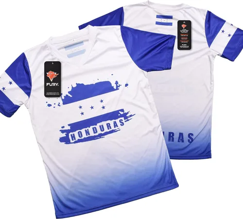 Vista 4 de Fury Camiseta de futbol de Honduras - Camiseta de fútbol Honduras - Camiseta de fútbol de Honduras HombresHombreMujerUnisex