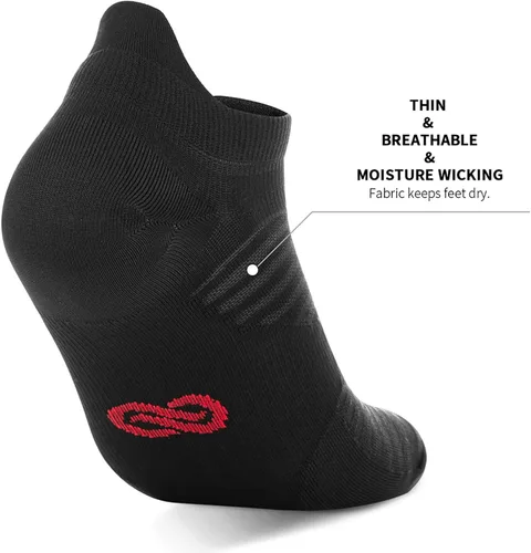 Vista 5 de Calcetines de compresión para correr de corte bajo (6 pares) para hombres y mujeres