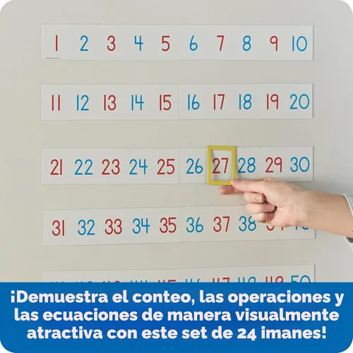 Vista 2 de Learning Resources Línea numérica magnética 1-100