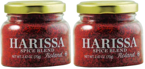 Vista 2 de Roland Foods Harissa Spice Blend, alimentos importados especiales, tarro de 2.47 onzas
