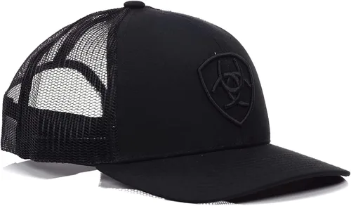 Vista 2 de ARIAT Black Shield Snapback Shield Gorra con logotipo para hombre