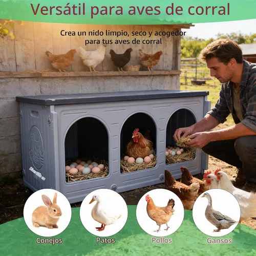 Vista 4 de Rockever Cajas de anidación para pollos, cajas de anidación de plástico
