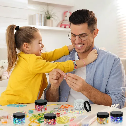 Vista 7 de PeacePeo Tarros de plástico con tapas, recipientes de slime de 4 onzas, 72 frascos de plástico transparente vacíos, recipientes de cosméticos
