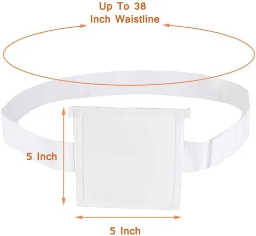 Vista 2 de Suministros de tubo de PEG - Juego de cinturón y soporte para tubo de alimentación elástico para adultos y mujeres - Accesorios para ostomía