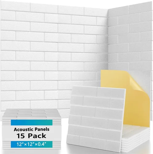 Vista 16 de CIUIUTIC - Paneles acústicos de pared, paquete de 6 paneles acústicos de 20 x 20 pulgadas, paneles acústicos decorativos, arte de pared absorbente