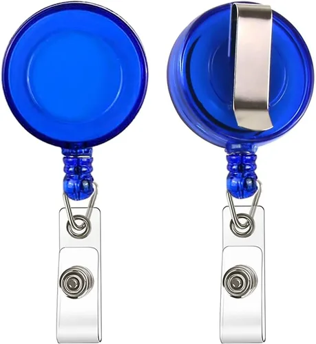 Vista 14 de JANYUN 50 Piezas Clips Retráctiles de Carrete de Insignias Portador para Colgar Tarjeta de Identificación Nombre Llavero (Negro)