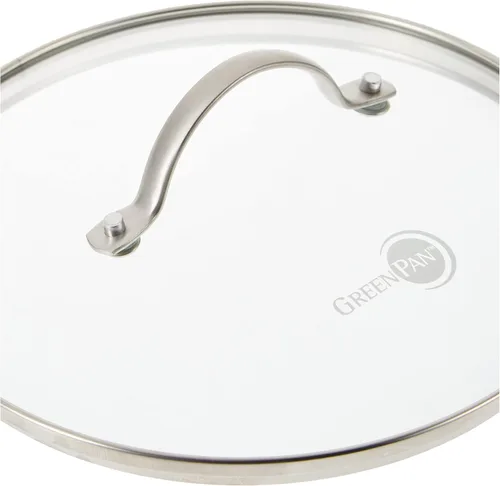 Vista 7 de GreenPan Paris Pro - Juego de sartenes antiadherentes de cerámica anodizada dura, de 8 y 10 pulgadas, sin PFAS, apto para lavavajillas, tapa gris