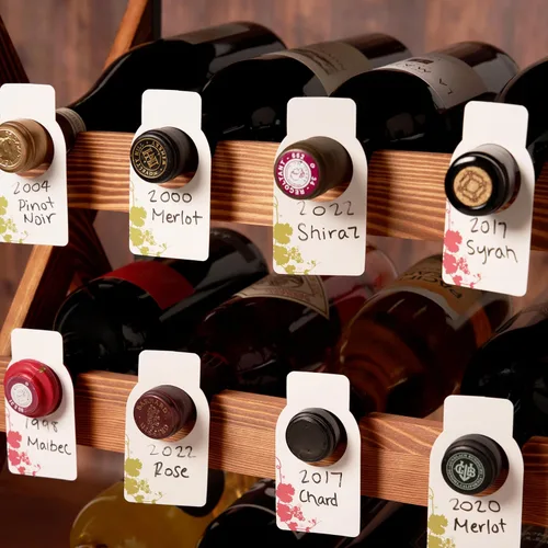 Vista 4 de True Vintner: Etiquetas de bodega, Etiquetas de cuello de botella de vino, Etiquetas de bodega, Etiquetas para botellas de vino, Juego de 50