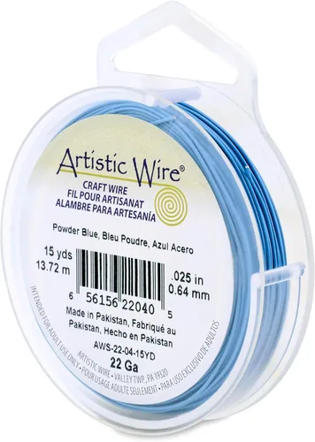 Vista 95 de Artistic Wire, Alambre de cobre de color chapado en plata de calibre 18, resistente al deslustre, amatista, 20 pies