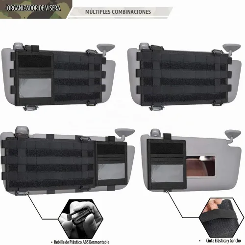 Vista 5 de WYNEX Molle - Organizador para visera de automóvil, bolsa desmontable para Negro