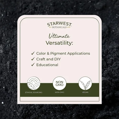 Vista 3 de Starwest Botanicals Polvo de carbón activado de madera dura estadounidense de grado alimenticio, bolsa a granel de 1 libra