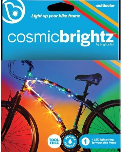 Vista 10 de Brightz CosmicBrightz - Cuerda de luz LED para marco de bicicleta, cuerda de 6.5 pies, funciona con pilas con interruptor de encendido/apagado