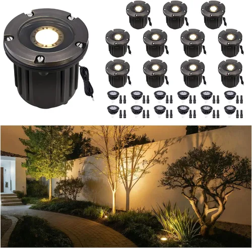 Vista 18 de Gardenreet - Luces de pozo de latón, 12 V de bajo voltaje con cable 2700 K