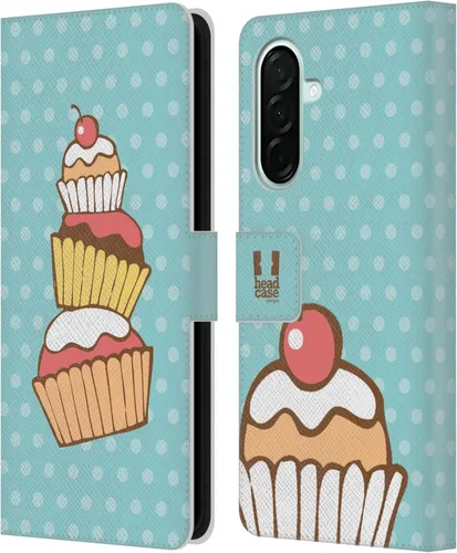 Vista 256 de Head Case Designs Assortment Cupcakes Happiness Leather Wallet Case Compatible with Samsung Galaxy A07 4G Surtido