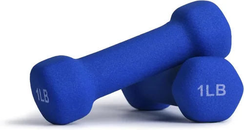 Vista 17 de Portzon Mancuernas de neopreno con agarre antideslizante para ejercicio de entrenamiento corporal total y tonificación muscular, compatible con 2