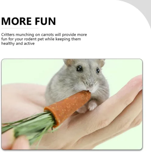 Vista 7 de CLISPEED 18pcs Rabbit Chew Carrot Toys for Hamsters and Small Pets