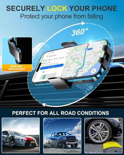 Vista 4 de Cargador Inalámbrico para Coche, Soportes de Teléfono para tu Coche Carga Rápida de 15W Sujeción Automática, Soporte de Teléfono para Coche