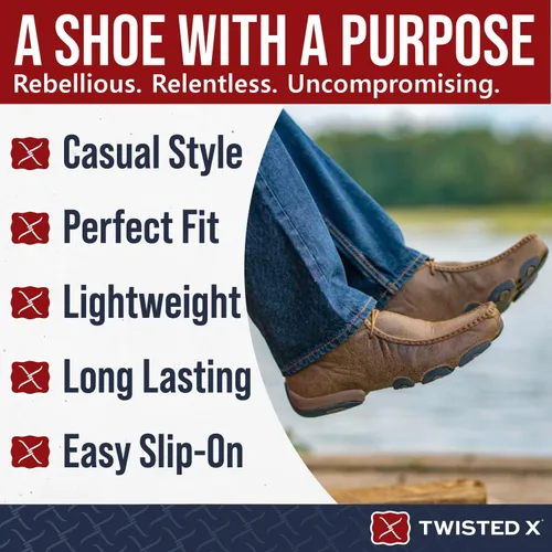 Vista 5 de Twisted X Mens Original Chukka Driving Moccasin