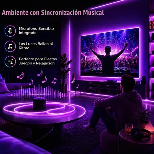 Vista 4 de Cuerda de luz de neón, tira de luz LED de neón RGB, impermeable