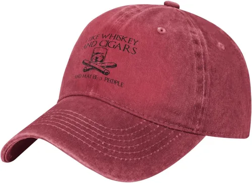 Vista 160 de Philysonic Funny Hat I Like Whisky and Cigars and Maybe 3 People Sombreros para Hombres Gorras de Béisbol Gorras Ajustables