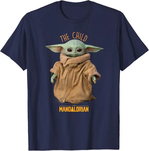 Vista 52 de Star Wars The Mandalorian Grogu The Child Photo Pose - Camiseta linda Negro