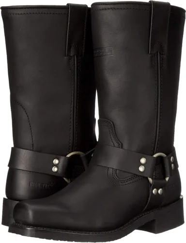 Vista 7 de Ad Tec RIDETECS - Botas de motocicleta de cuero aceitado resistente de 13 pulgadas, color negro, impermeables, puntera suave y tacón para hombre