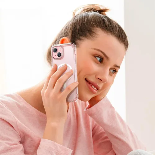 Vista 7 de Mkeke Funda magnética diseñada para iPhone 15 transparente, compatible con Magsafe, [no amarilla] [protección contra caídas de grado militar] fundas
