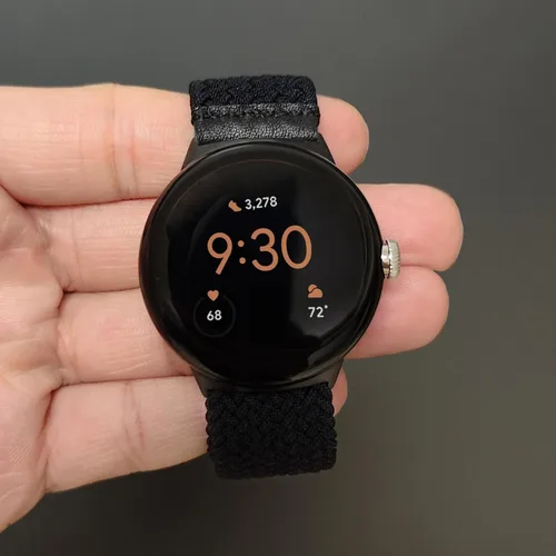 Vista 6 de Abanen Correa deportiva de nailon elástica para Google Pixel Watch, correa trenzada elástica suave de secado rápido compatible con Google Pixel Watch