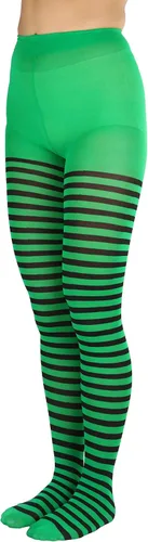 Vista 4 de ToBeInStyle Medias de rayas horizontales de nailon para mujer