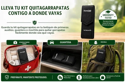 Vista 6 de Homesake Herramienta de eliminación de garrapatas para perros, gatos y seres humanos Kit removedor de garrapatas de ciervo Herramienta
