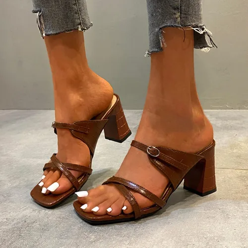 Vista 2 de Aniywn Sandalias de cuña de plataforma para mujer, tacón grueso, sandalias de tacón alto, zapatos casuales, con cordones, transpirables