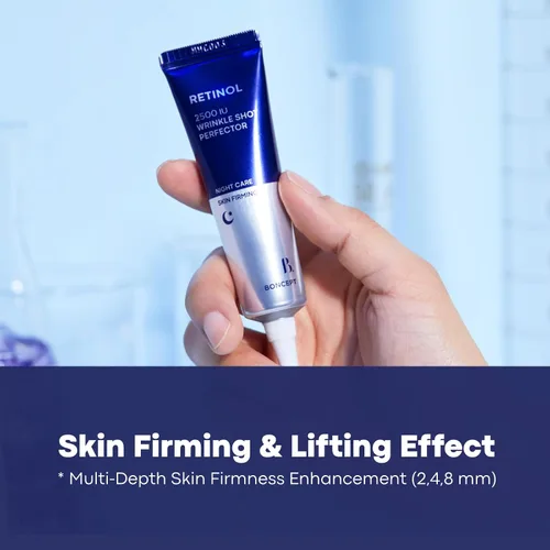 Vista 6 de Retinol 2500 IU Wrinkle Shot Perfector – Crema intensiva coreana para el cuidado de la piel para antienvejecimiento, arrugas, cuidado de poros