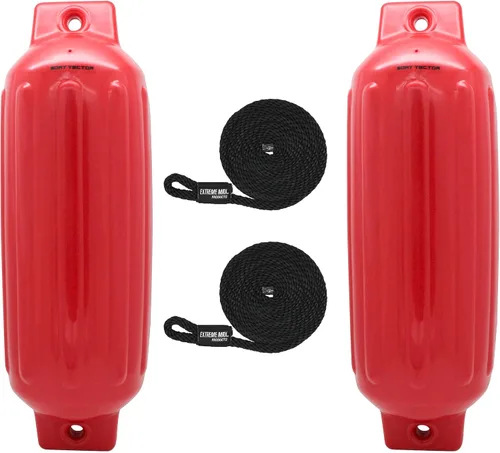Vista 42 de Extreme Max 3006.7375 BoatTector Defensa Inflable Value Paquete de 2 - 4.5" x 16", Negro