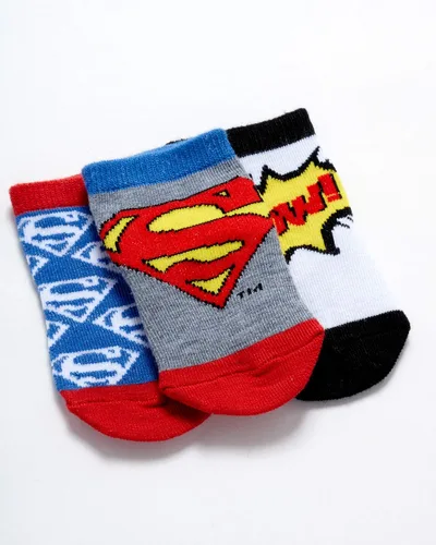 Vista 2 de DC Comics Calcetines para bebés niños y niñas, paquete de 12 calcetines de Batman, Wonder Woman, Superman, Liga de la Justicia, Super Girl (0-24M)